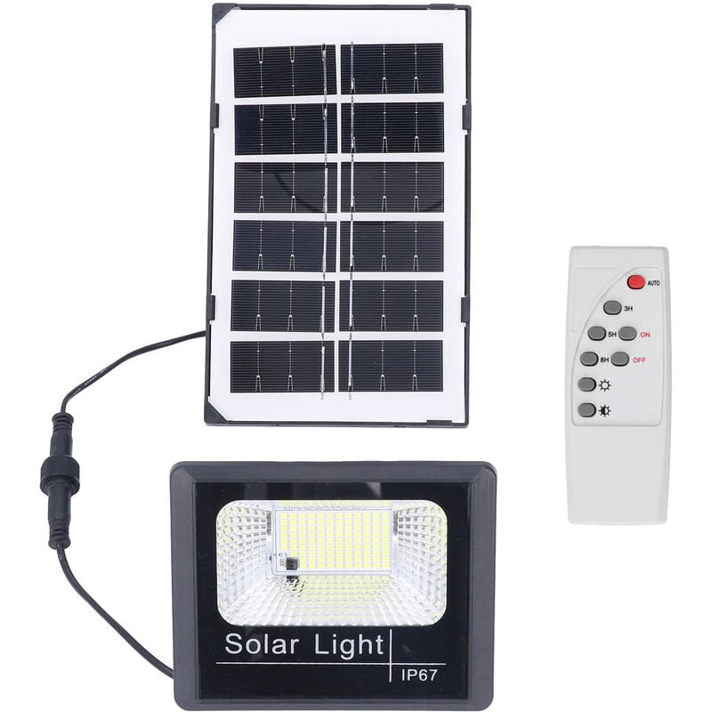 100LED Projecteur Solaire Extérieur IP67 Étanche Solaire Applique Murale Télécommande Lampadaire Jardin Lumière Solaire Extérieur Lumière Solaire