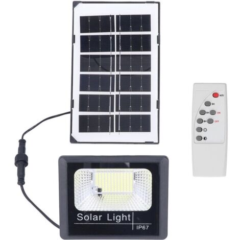100LED Projecteur Solaire Extérieur IP67 Étanche Solaire Applique Murale Télécommande Lampadaire Jardin Lumière Solaire Extérieur Lumière Solaire Applique Solaire pour Jardin Haute Luminosité