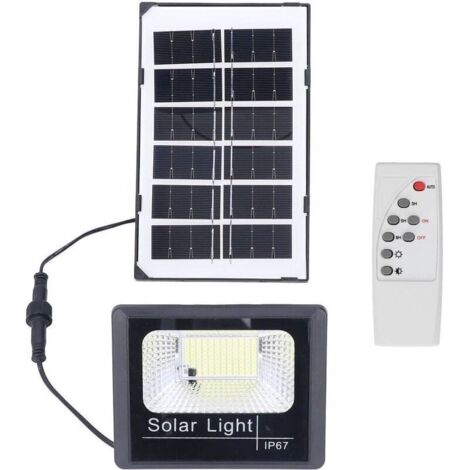 100LED Projecteur Solaire Extérieur IP67 Étanche Solaire Applique Murale Télécommande Lampadaire Jardin Lumière Solaire Extérieur Lumière Solaire Applique Solaire pour Jardin Haute Luminosité