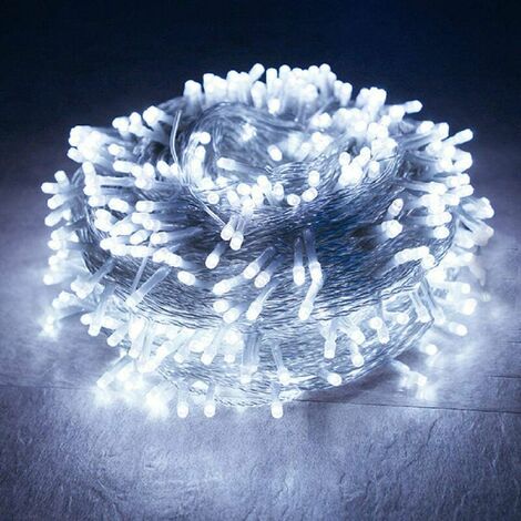 100M 1000 Led Noël Led Guirlande Lumineuse Extérieure Fée Guirlande De Vacances Fête De Mariage Fée Guirlande Lumière-Blanc100M800Leds