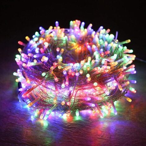 EINEMGELD 100M 1000 LED Noël LED Guirlande Lumineuse Extérieure Fée Guirlande De Vacances Fête De Mariage Fée Guirlande Lumière-Multicolore100M800LEDS