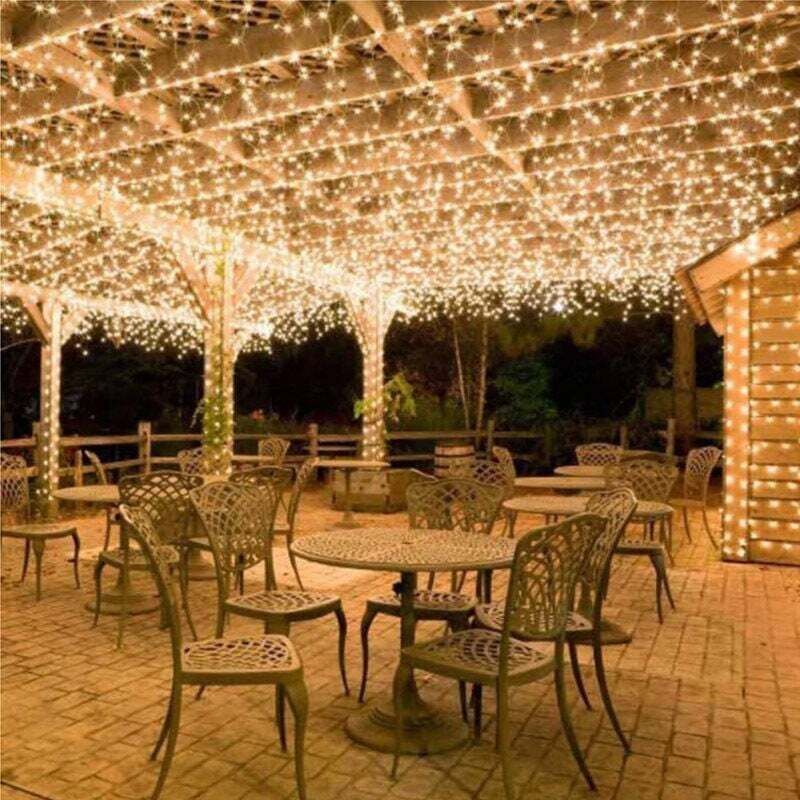 100m 2000 led lumière conte de fées carnaval mariage extérieur jardin éclairage intérieur blanc chaud plug - in télécommande - Tigrezy
