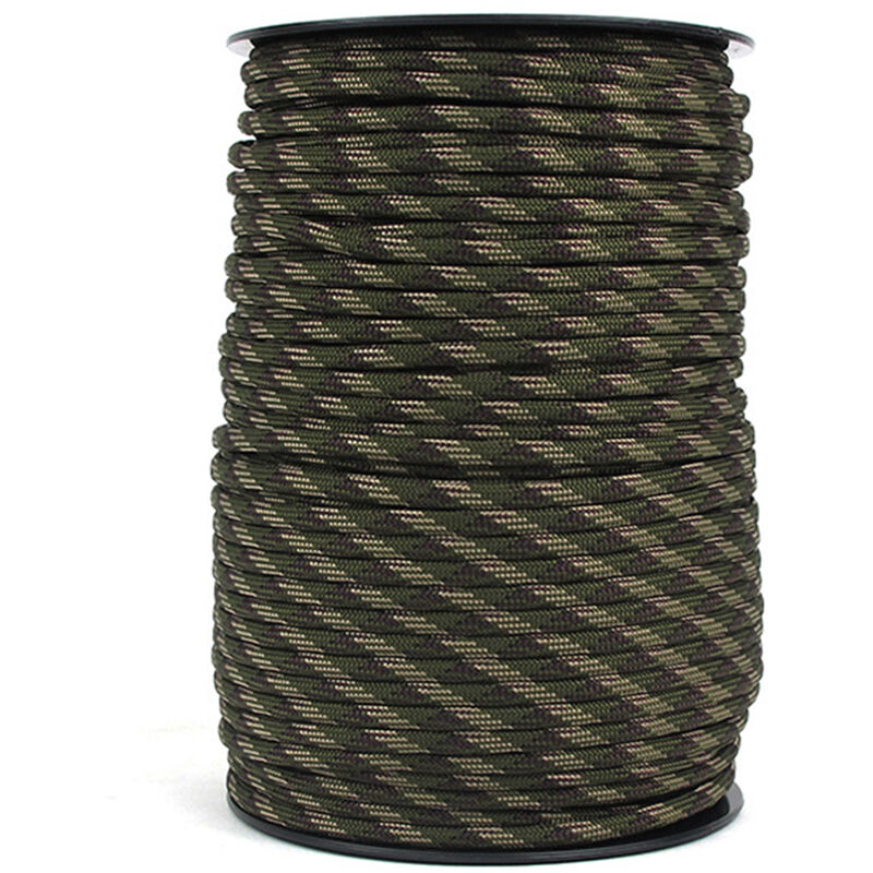 

100M 550 Tipo de cable Paracord cordon del paracaidas acollador 9 Cores Strand cuerda de rescate Tent Senderismo Roller, Camuflaje