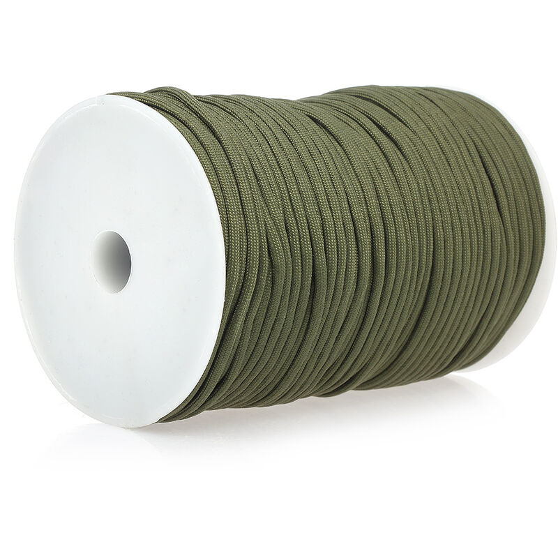 

100M 550 Tipo de cable Paracord la cuerda del paracaidas acollador 9 Nucleos de rescate Strand cuerda de la tienda Senderismo rodillo, verde del