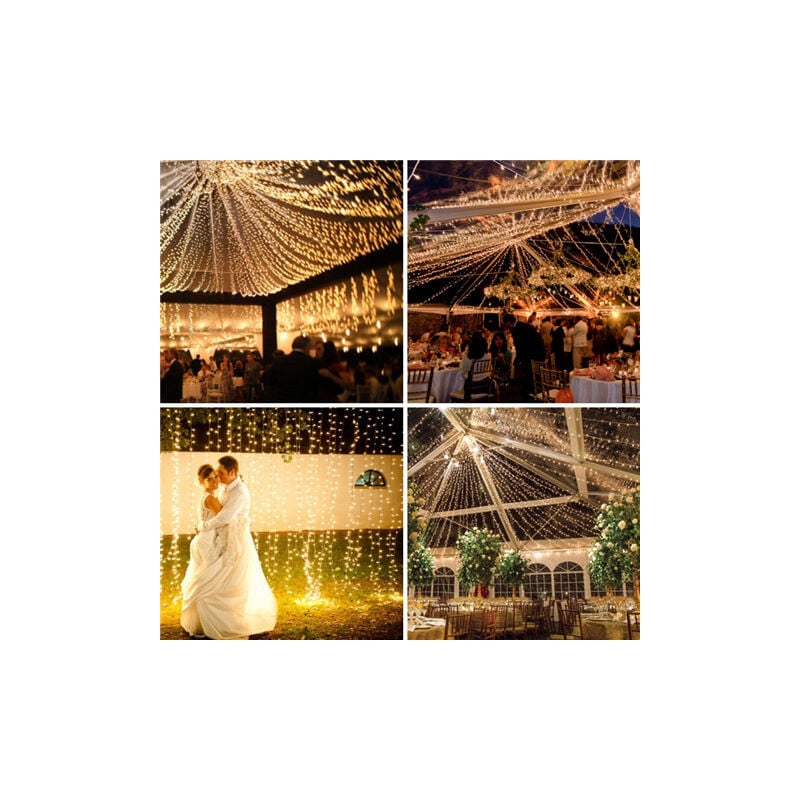 100M 600 led Guirlande Lumineuse Carnaval Mariage Extérieur Intérieur Jardin Éclairage - RWMobilier d'intérieur Décoration Décoration de Noël