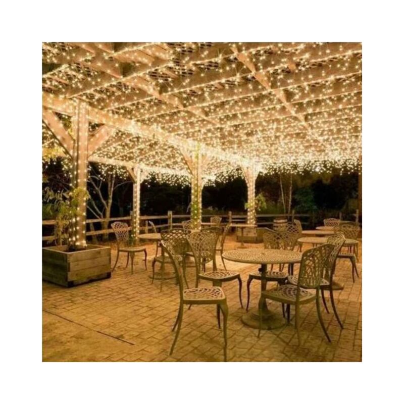 100M 600 led Guirlande Lumineuse Carnaval Mariage Extérieur Jardin Intérieur Éclairage(Blanc chaud)