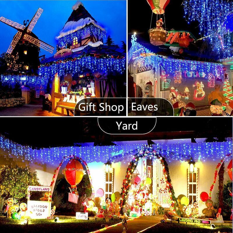 100M 800 LED Guirlande Lumineuse Carnaval Mariage Extérieur Jardin Intérieur Éclairage(bleu)