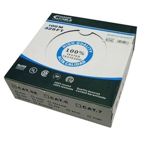 100m Coil Ftp Cat6 Rigid Cu Shielded Cable Nanocable 10.20.0902
