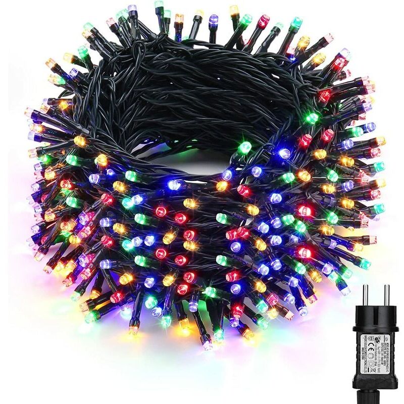 30m Guirlande Luminuese Extérieur led 300 led Multicolore avec Prise pour Noël Mariage Fête Maison Jardin