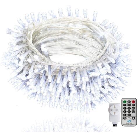 100m Outdoor String Lights with Remote Control and Timer 8 Modes for Easter Home Bedroom Garden - White