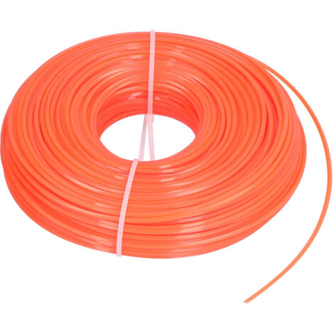 100m Trimmer Cord 2.4mm Square Nylon Cord Gasoline Brush Cutter Cord Replacement Part