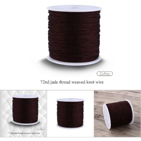100M x 0.8mm Fil Nylon Cordon Macramé Shamballa Chaîne Café Tresse Raphia