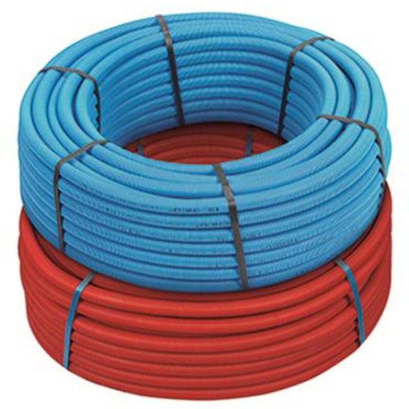 Henco - 100ml multicouche gainé bleu 10bar-95°-Alu 0,2mm-Ø16x2.0