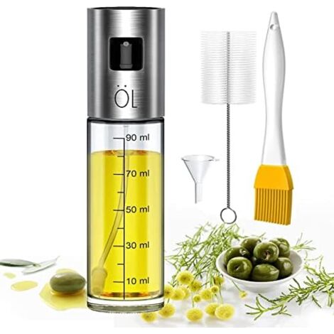 100ml Oil Vinegar Sprayer with Brush and Funnel for Kitchen BBQ Salad Baking