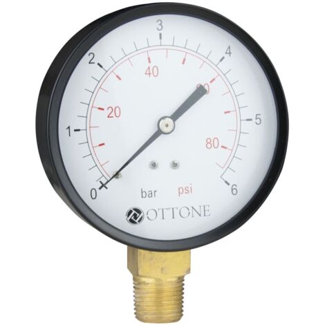 100mm 4 Bar Pressure Gauge Air Oil Water Meter 1/2" BSPT Side Entry Manometer