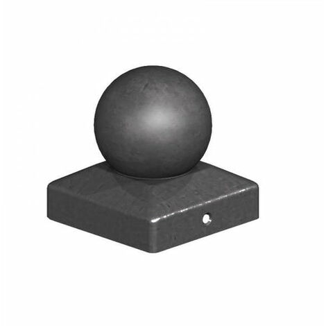 100mm Epoxy Black Metal Ball Post Caps x 1
