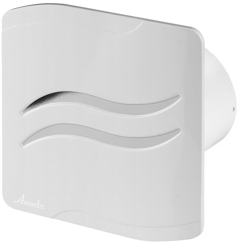 Ventilateur salle de bain extracteur d'air capteur d'humidité 100mm Blanc