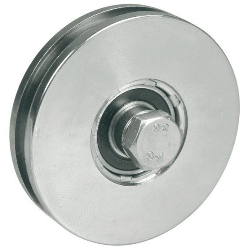 100mm Round groove wheel with 8mm groove for cable with Bolt & Nut wheel with groove for gate