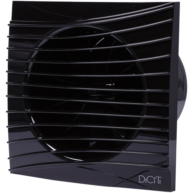 Ventilateur salle de bain extracteur mural 100mm Obsidienne noire