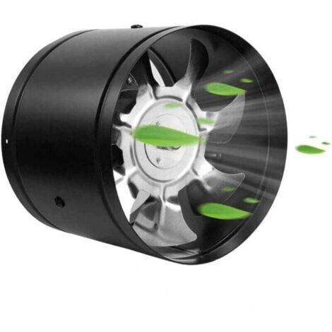 100mm Ventilateur D'extraction, 140 m³/h de Conduit Ventilateur Industriel en Métal d'air Mural pour Salle de bain, Sous-sol, Garage, Tente de Culture(noir)