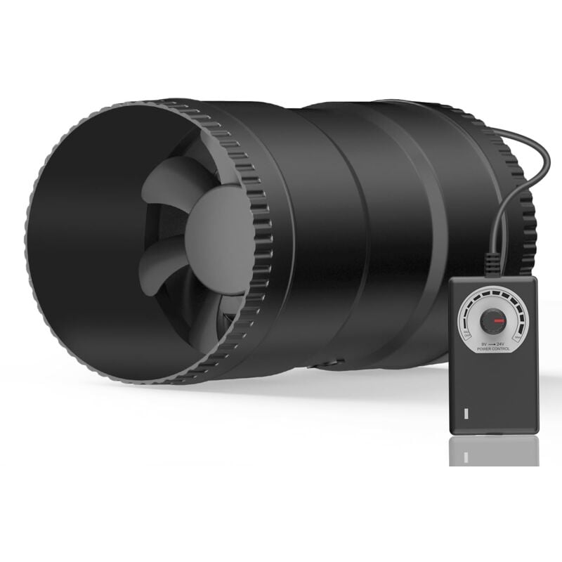 100mm Ventilateur Extracteur d'air 6W 221 m³/h Extracteur d air de Ventilation avec Contrôleur de Vitesse Variable Aérateur Extracteur d'humidité