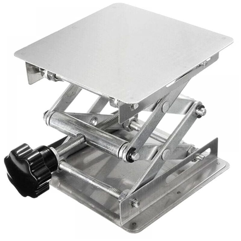 SNQ - 100mm x 100mm Capacité de Support 10kg Table Élévatrice de Laboratoire Plate-forme de Levage de Laboratoire en Acier Inox Élévateur Réglable de
