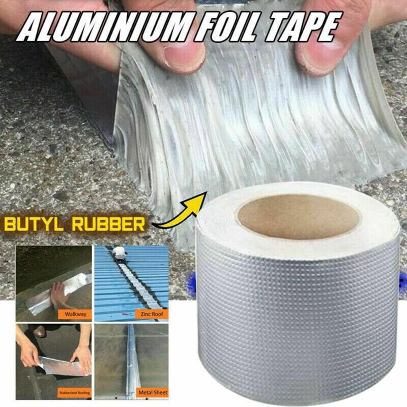 100mm x 5m thick waterproof tape butyl seal rubber aluminum foil tape