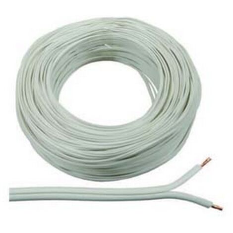 100MT CAVO ELETTRICO BIPOLARE BIANCO H03-VHFI - 2x mmq.1 colore bianco