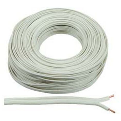 100MT CAVO ELETTRICO BIPOLARE PIATTINA COSTA LARGA BIANCO - 2x mmq.1 colore bianc