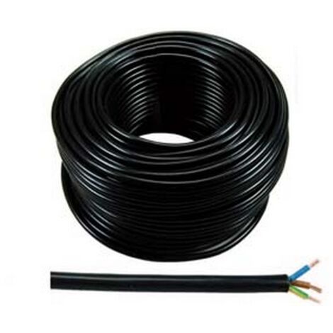 100MT CAVO ELETTRICO MULTIPOLARE SIMILGOMMA NERO H05VV-F - 3x mmq.1,5 colore nero