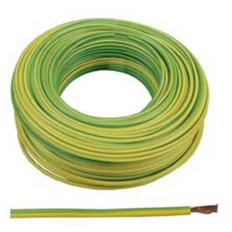 100MT CAVO ELETTRICO UNIPOLARE ANTIFIAMMA GIALLO/VERDE 1x mmq.1,5 giallo/verde