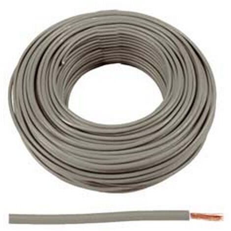 100MT CAVO ELETTRICO UNIPOLARE ANTIFIAMMA GRIGIO FS17 - 1x mmq.6 colore grigio