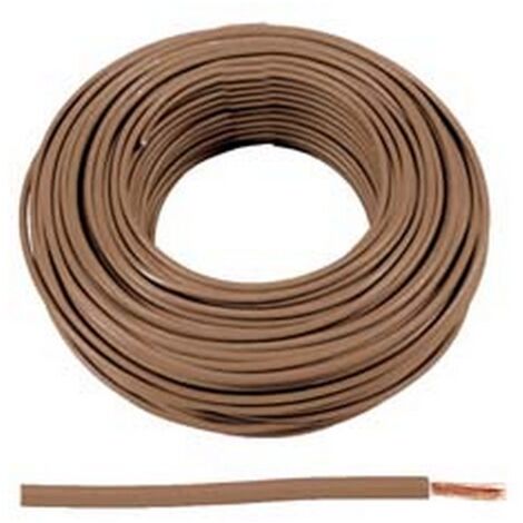 100MT CAVO ELETTRICO UNIPOLARE ANTIFIAMMA MARRONE FS17 - 1x mmq.6 colore marrone