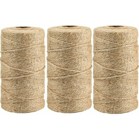 91m Rouleau Ficelle Corde en Jute Corde en Chanvre à la Main Rustique pour  Artisanat Mariage Scrapbooking Jardinage Bricolage