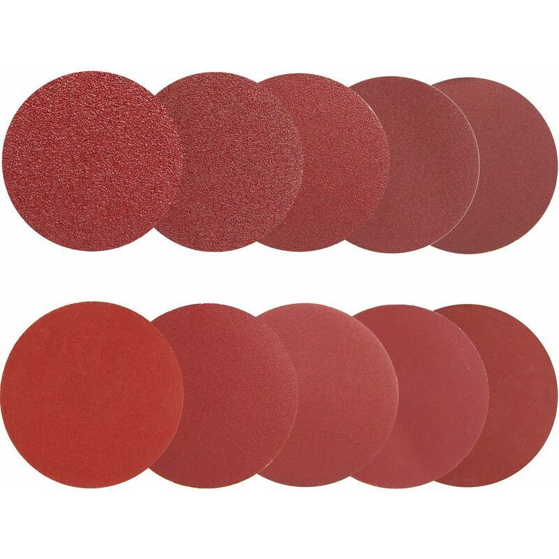 100Pcs 125mm Disque de Ponçage, Disque Abrasif, Papier Sablé de 180/240/320/400/600/800/1000/1200/1500/2000 (10 Disques par Taille de Grain)