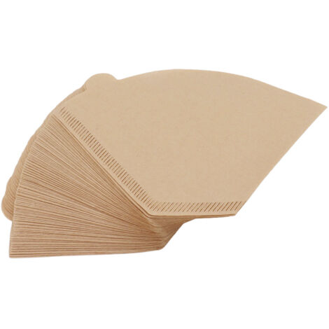 100Pcs 2 to 4 Cup Coffee Filter Fan Shaped Disposable Unbleached Natural Coffee Filter Paper for Cafe Home Kitchen