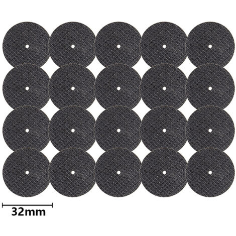 100PCS 32mm Mini Disque Diamant à Tronçonner, Disques de Coupe pour Dremel, HSS en Résine Lame Scie Circulaire pour Couper Bois, Métal, Plastique, Pierre