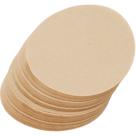 100Pcs 64mm Round Coffee Filter Unbleached Natural Coffee Filter Paper for 1 to 2 People Measure