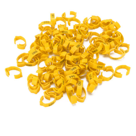 100pcs anneaux de pied de volaille Identification Boucle de jambe avec nombre de birdy de canard au poulet