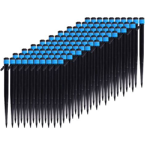 100Pcs/Bag Drip Irrigation Emitters 18cm Universal 360 Degree Drip Sprinkler Head for 4/7mm Tube
