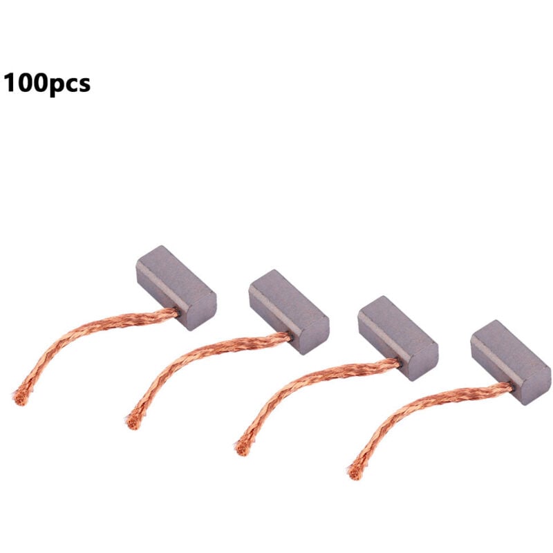Jeffergarden 100Pcs Balais de Charbon, Pièces de Rechange pour Moteur de Ventilateur Electronique de Voiture J435A, 6x6x12.5mm
