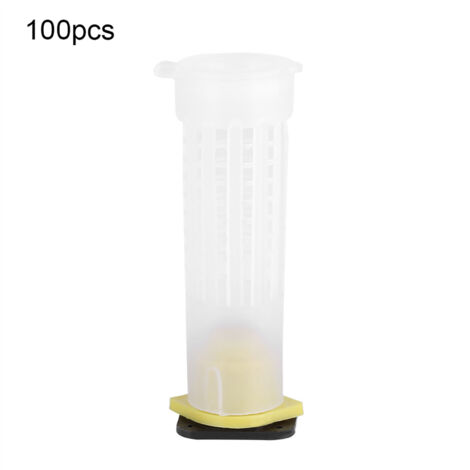 100PCS Beekeeping Rearing Cup Kit Bee Queen Cages Roller Beekeeper Tool Equipment