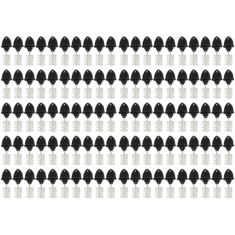 100Pcs Beer Plugs Tap Brush Dustproof Multifunctional Nylon Cleaning Brush for Family Bar Restaurant Black