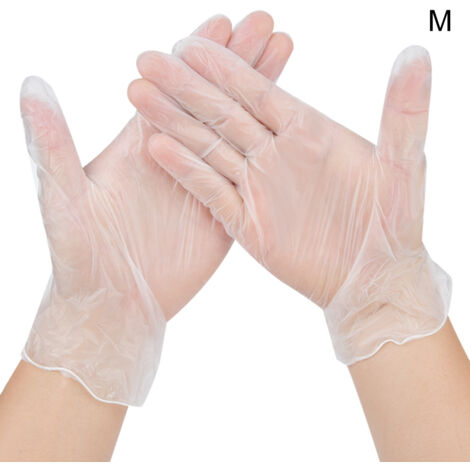 100pcs / box Disposable Gloves PVC Protective Gloves for Workplace OutdoorM