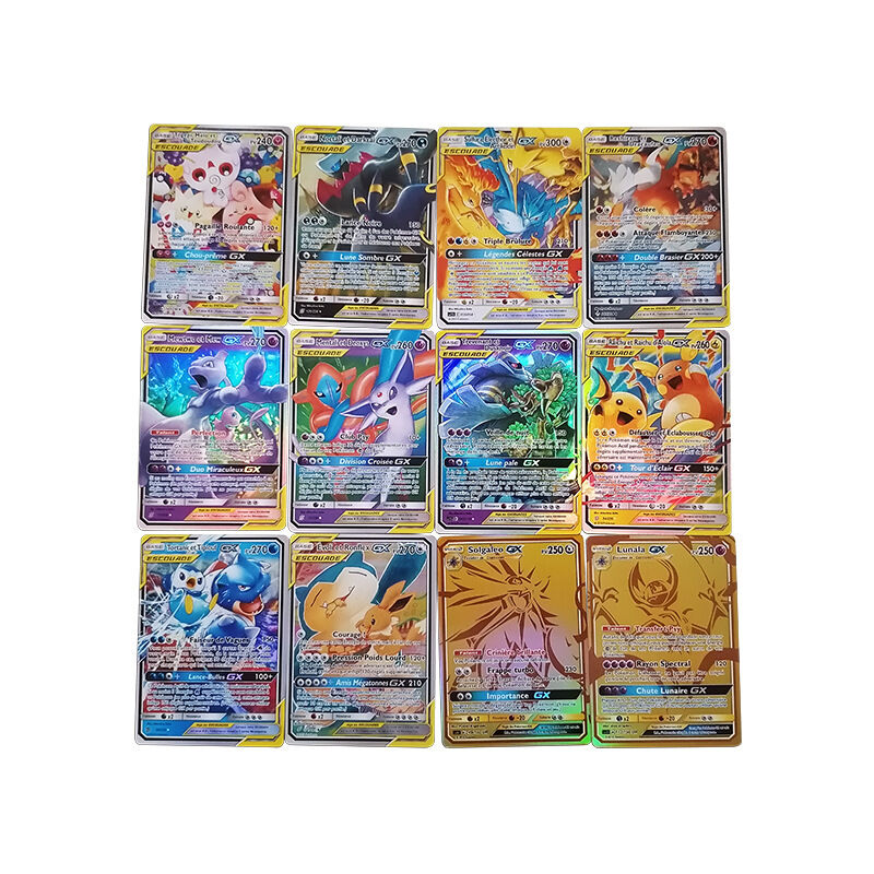 100PCS Cartes GX+EX Pokemon Version française, Amusant Flash Card Cartes à Collectionner Carte Enfants, Cadeaux de Noël et Cadeaux d'anniversaire