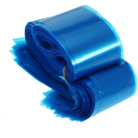 100Pcs Clip Cordon Manches Sacs Couvertures Jetables pour Machine a Tatouer En Plastique Bleu