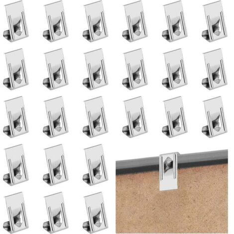 100PCS Clip pour Cadre Photo, Pince Lit Chauffant, Cadre Photo Cintre, Crochets de Fixations pour Cadres pour Cadre Photo
