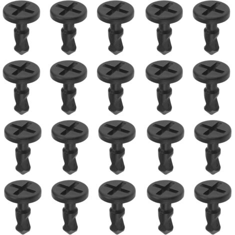100pcs Clips à Vis pour Plaque de Couvercle de Compartiment Moteur Compatible avec Cayenne 2003-2010 15,7 X 24 MM OE 95557271000 Clip de Montage Moteur Accessoires de Voiture Noir