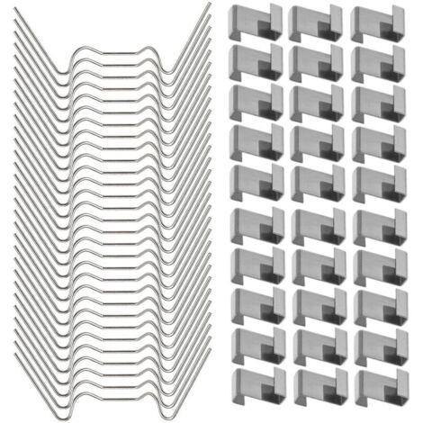 100pcs Clips de serre pour le verre, acier inoxydable Serre Fenêtres Clips Vitre Fixin