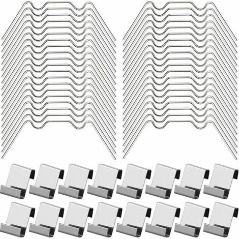 100Pcs Clips de Vitrage pour Serre Inclure 50Type W Serre Pinces en Acier Inoxydable et 50 Clips de Type Z pour Vitre de Serre